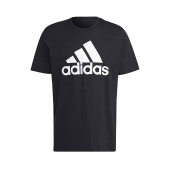 Essentials Single Jersey Big Logo Men's T-Shirt - Black