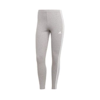 Essentials 3-Stripes High-Waisted Single Jersey Women's Leggings - Medium Grey Heather