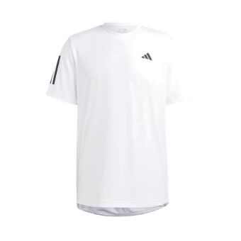 Club Men's 3-Stripes Tennis T-Shirt - White