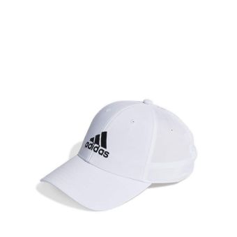Embroidered Logo Lightweight Unisex Baseball Cap  - White