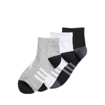 Unisex Ankle Socks 3 Pairs - Black