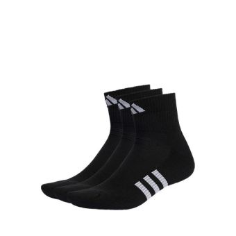 Performance Unisex Cushioned Mid-Cut Socks 3 Pairs - Black