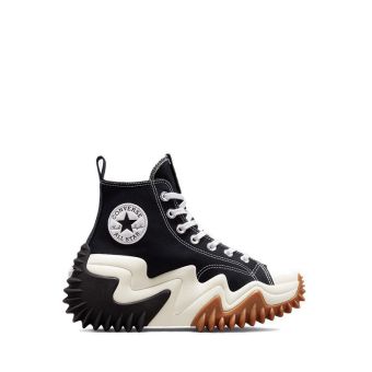 Run Star Motion Canvas Platform Unisex Sneakers - Black/White/Gum Honey