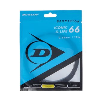 Dunlop Iconic X-Life 66 10M Badminton String - Black