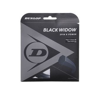 Tac Black Widow 17G 126 Tennis String - Black