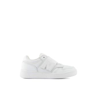 480 Bungee Lace with Top Strap Boys Sneakers Shoes - White