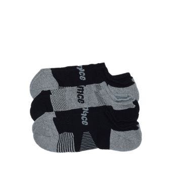 Unisex Low Cut Socks 3 Pairs - Black/Grey/Black