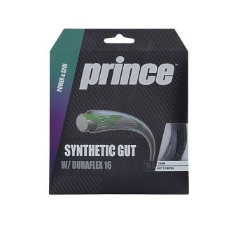 Synthetic Gut with Duraflex 16 Tennis String - Black