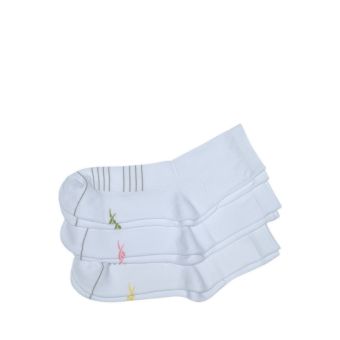3P Quarter Women's Socks - White