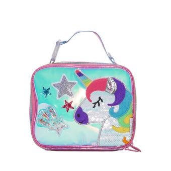 Twinkle Toes Unicorn Face Lunch Bag Girls - Pink