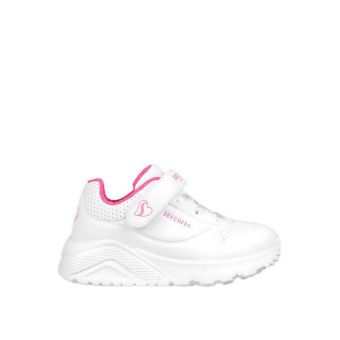SKECHERS UNO LITE GIRLS CASUAL SHOES - WHITE