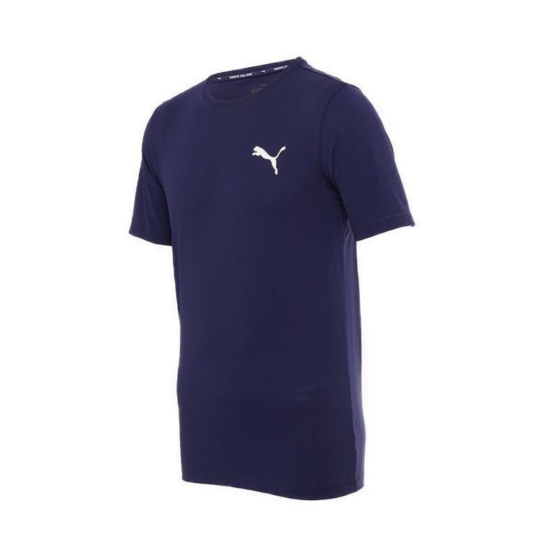 Jual Puma Active Small Logo 2024 - Blue Terbaru - Dark Men\'s Tee Januari T-shirt